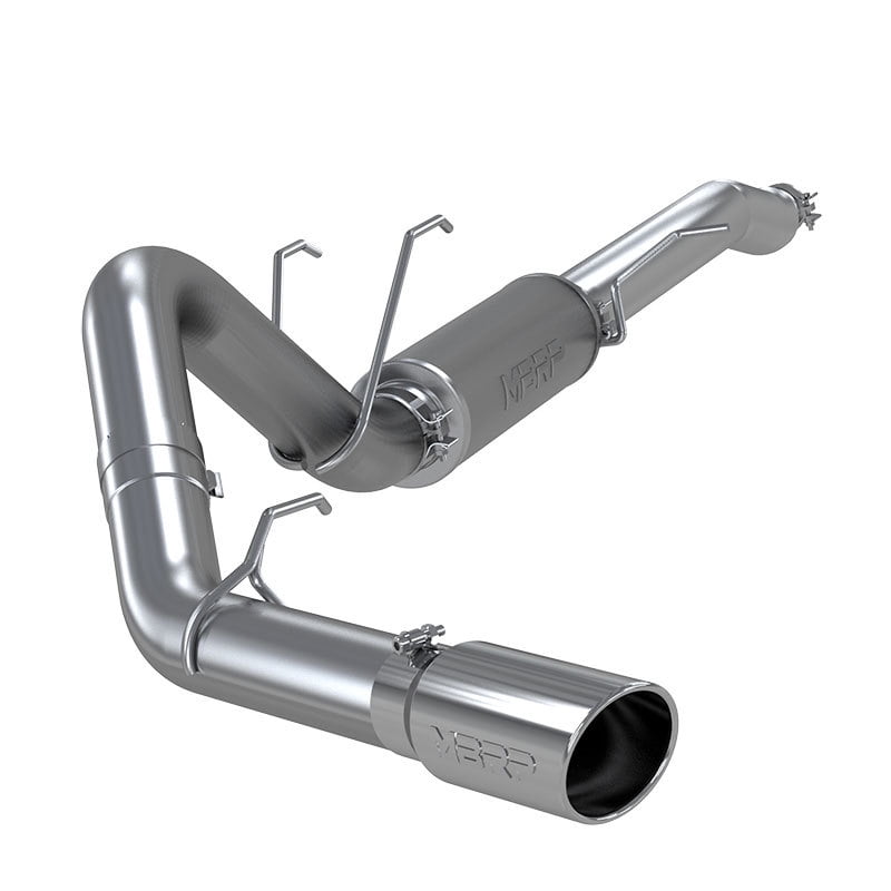 MBRP ford Crew Cab Cat Back Exhaust System 4" Single Side Muffled Noise Stainless Steel, 6.2L