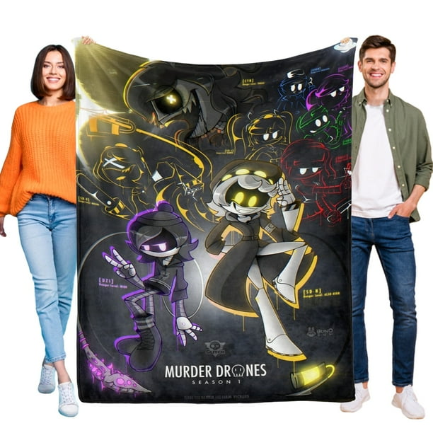 Murder Drones anti-pilling, suave, ligera, esponjosa y acogedora de lujo para hogar y cocina – Perfecta para niños y adultos,100X80cm