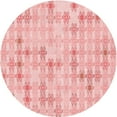 thumbnail image 1 of Ahgly Company Machine Washable Indoor Round Transitional Light Red Pink Area Rugs, 5' Round, 1 of 7
