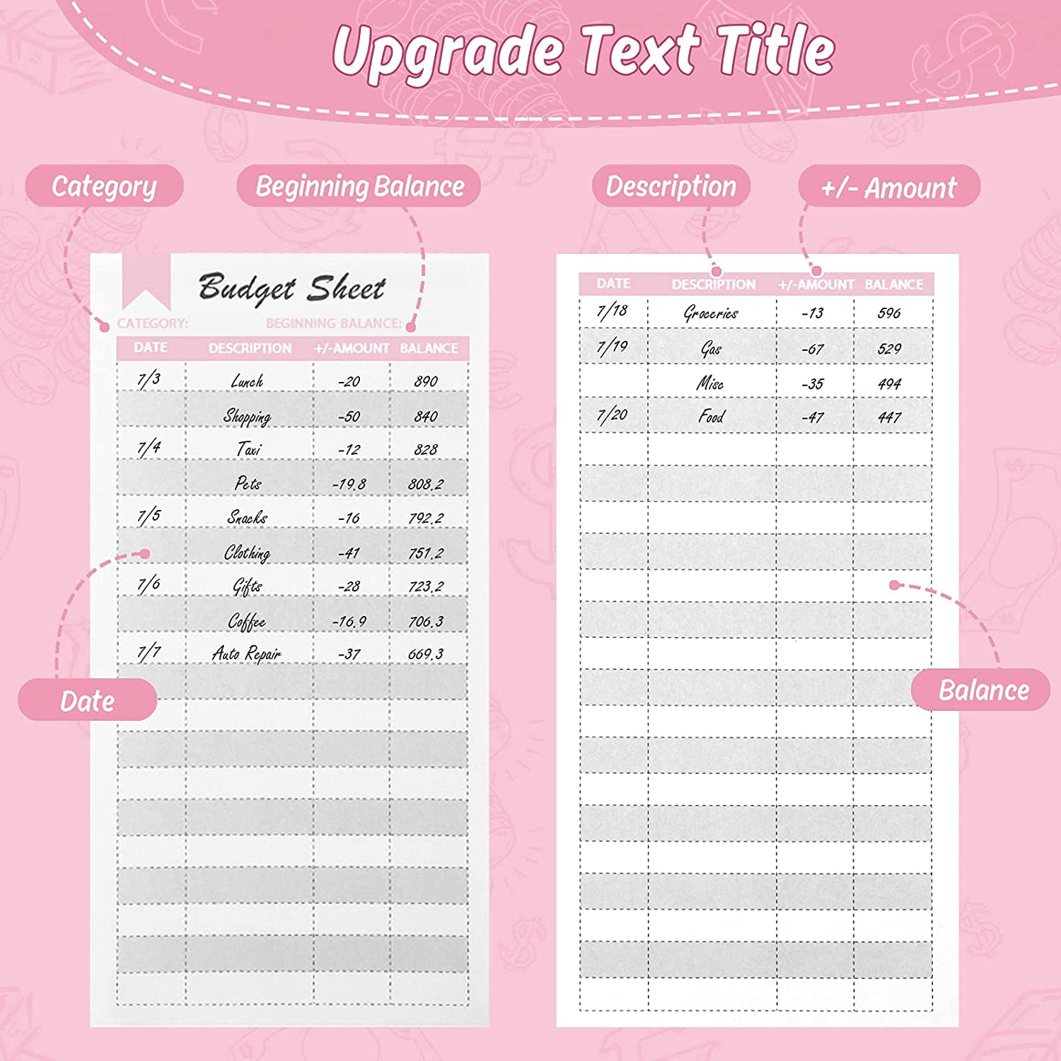 TPQ-011 Budget Stickers - 6 Sheet Set of 440+ Unique Budget Planner St –  The Planning Queen