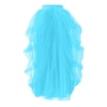 thumbnail image 3 of QHFBli Women Maxi Tulle Skirts Floor Length Layered A Line Elastic High Waist Split Long Tutu Puffy Mesh Tiered Skirt, 3 of 5