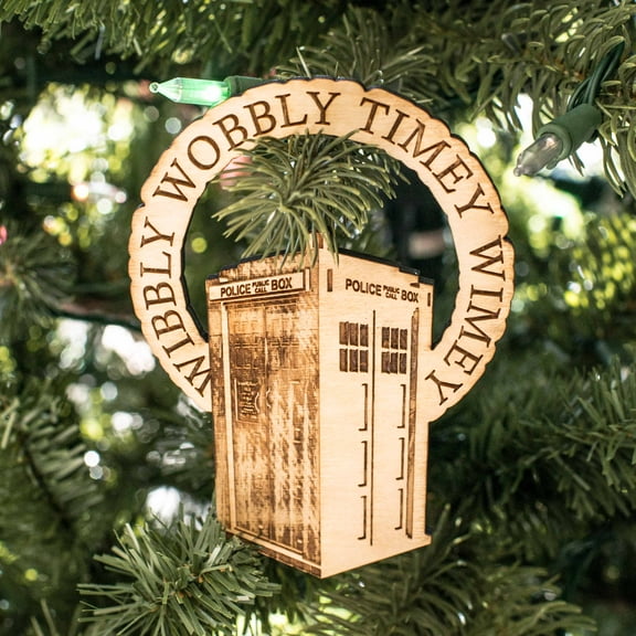 Ornament - Wibbly Wobbly - Raw Wood 4x5in
