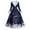 Blue2, variant on Womens Celestial Dress Moon Star Print V Neck Long Sleeve Fuzzy Neckline Fitted Waist Flared Maxi Hem Evening Gown