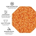 thumbnail image 3 of Honeii Orange Glitter print Leather Coaster Set of 4, ideal for safeguarding your furniture from drinks spills and effortless cleanup-Octagon, 3 of 6
