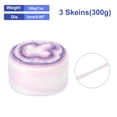 thumbnail image 2 of 3Pack 100g Hilos de Algodón en Gradiente Suave Arcoíris Púrpura Mezclado (300g), 2 of 7