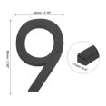 thumbnail image 2 of Unique Bargains 3 Inch House Numbers 3D Number Mirror Wall Stickers Self-Adhesive for DIY Home Decoration Black Number 9, 2 of 5