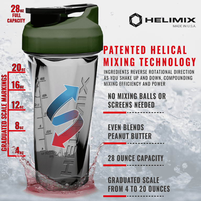 Helimix 2.0 Vortex Blender Shaker Bottle 28oz Capacity