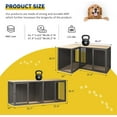 thumbnail image 2 of Double Dog Crate Furniture for 2 Large Dogs, Cuoote 79.1" All Steel Kennel with Removable Divider, Extra Large Indoor Dog House Cage, 2 of 7