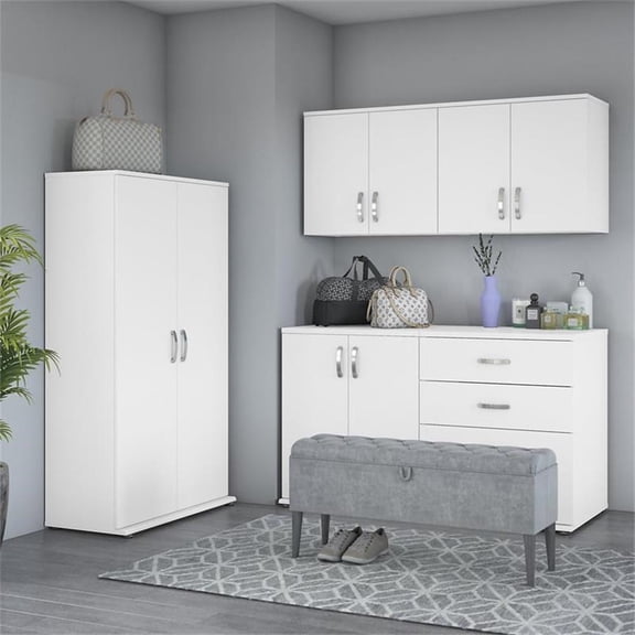 BBF Universal 92W 5 Piece Modular Storage Set with Floor and Wall Cabinets