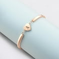 thumbnail image 4 of HSHDLDF Rose Gold Heart Initial Letter Bracelets Engraved Alphabet 26 Letters Charms Cuff Bracelet Stainless Steel Expandable Personalized Name Jewelry, 4 of 6