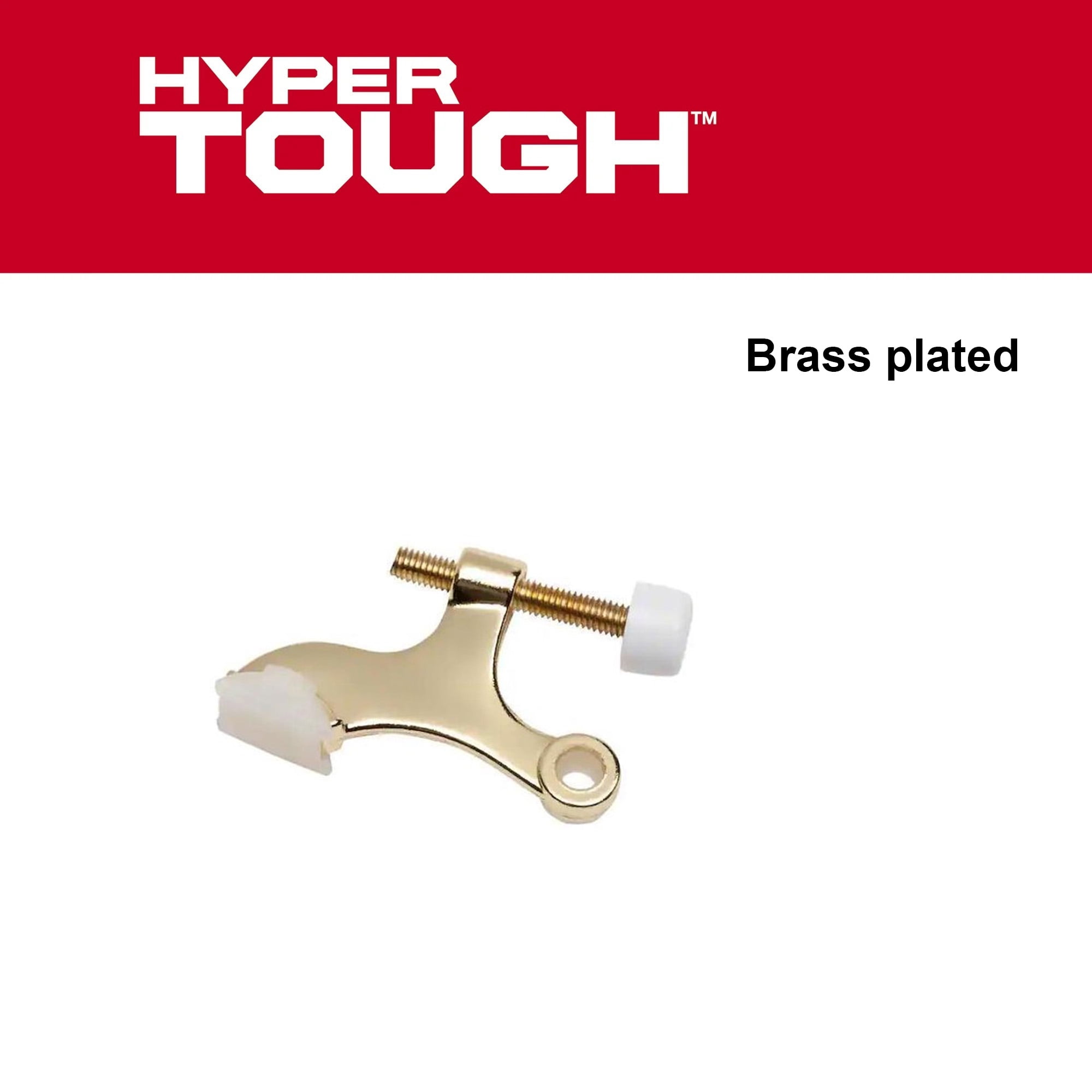 (4 pack) Hyper Tough Brass Hinge Pin Door Stop