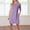 Purple, variant on Daiosportswear Women Summer Casual Dress with Side Slit Loose O Neck Sleeveless Dress office Lady Elegant Solid Dresses Pockets Robe Femme,Women'S Short-Sleeved Dress Khaki M(M)