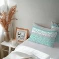 thumbnail image 4 of Abstract Aqua Outdoor Pillow Covers Set of 2 Grey Stripes Floral Plant Vintage Modern Waterproof Throw Pillow Case Decorative Square Cushion Cover for Patio Couch Garden Balcony, 20"x12", 4 of 9