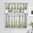thumbnail image 2 of Fresh Flowers and Butterflies4(1) Kitchen Curtain Valance 3 Piece Home Curtains and Valance Set Curtain Sink Window Decor Window Treatment Tier 27.5x36 Length, 2 of 6