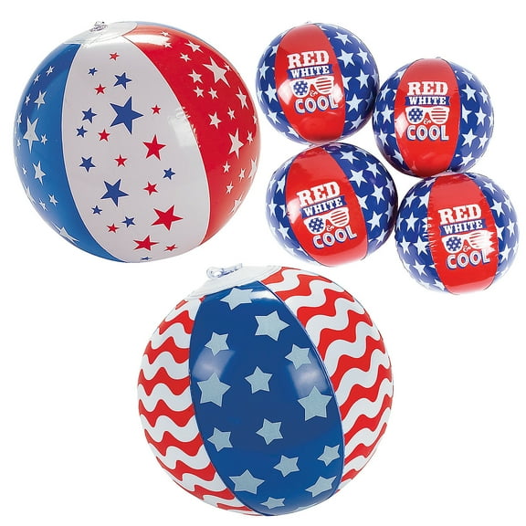 Patriotic Beach Ball Kit Assortment - 36 Pc
