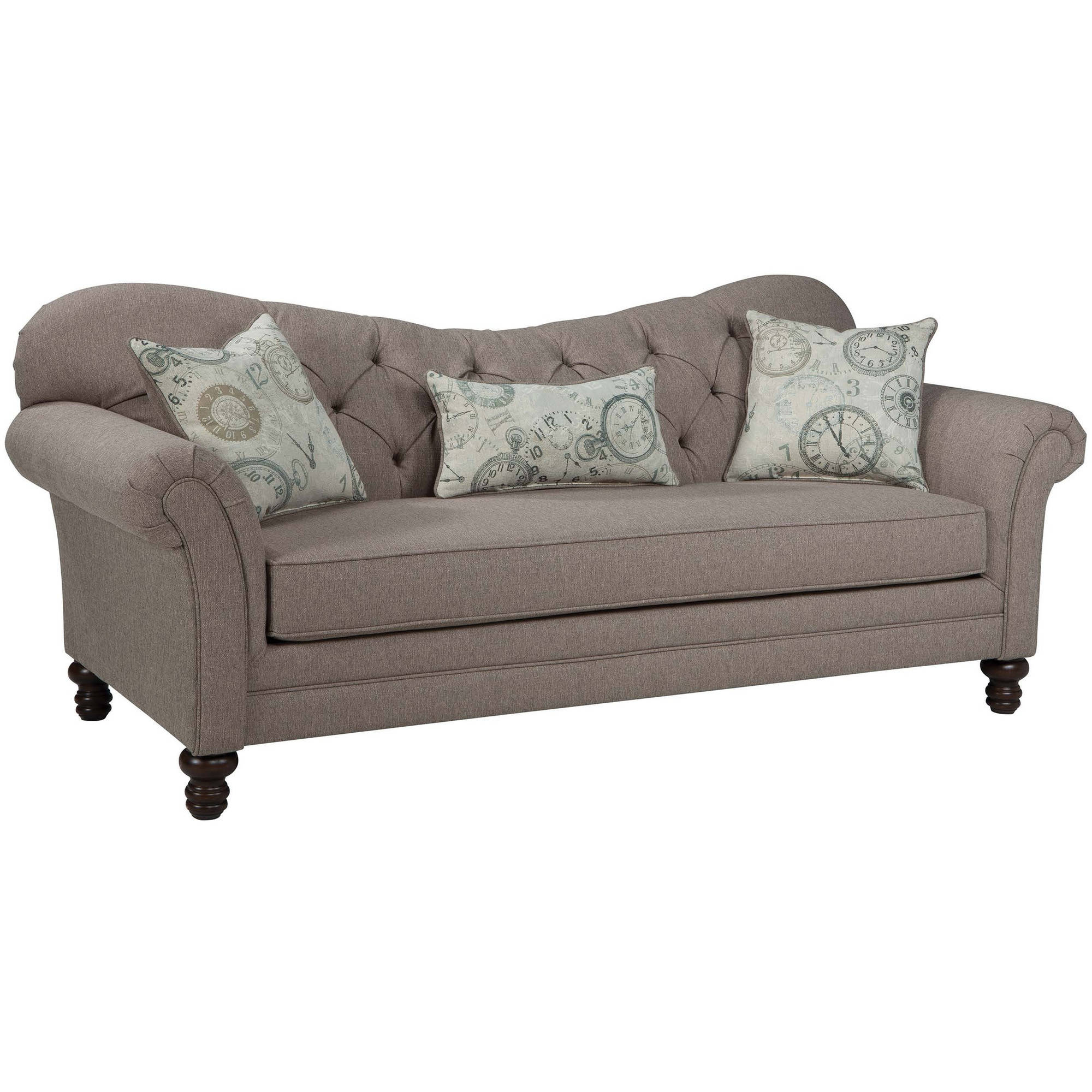 Coaster Carnahan Tufted Back Sofa in Camel - Walmart.com ...