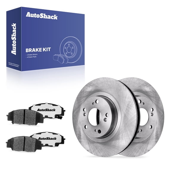 AutoShack Front Vented Brake Rotors   Ceramic Pads 6-PC Brake Kit Replacement for 2006-2011 Honda Civic 2002-2006 Acura RSX 2007-2010 Acura CSX 11.81" (300 mm)