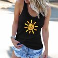 thumbnail image 2 of Moda de mujer Verano Sexy O Cuello Casual Sunshine Impreso Tank Tops sin mangas Pompotops lopia989700, 2 of 6