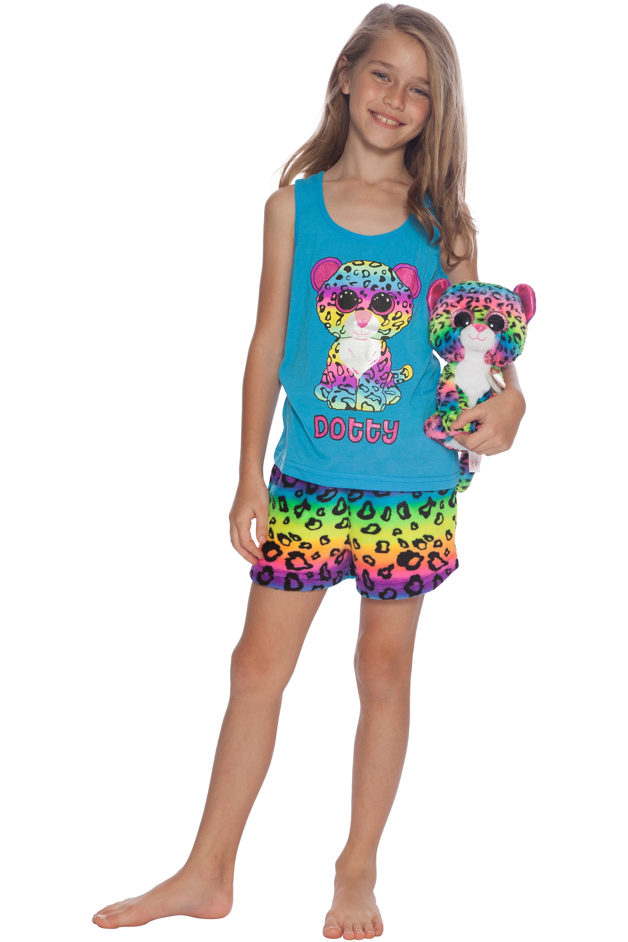 TY - Girls' TY Beanie Boo Dotty 2 Piece Pajama Sleep Set (Little Girl ...