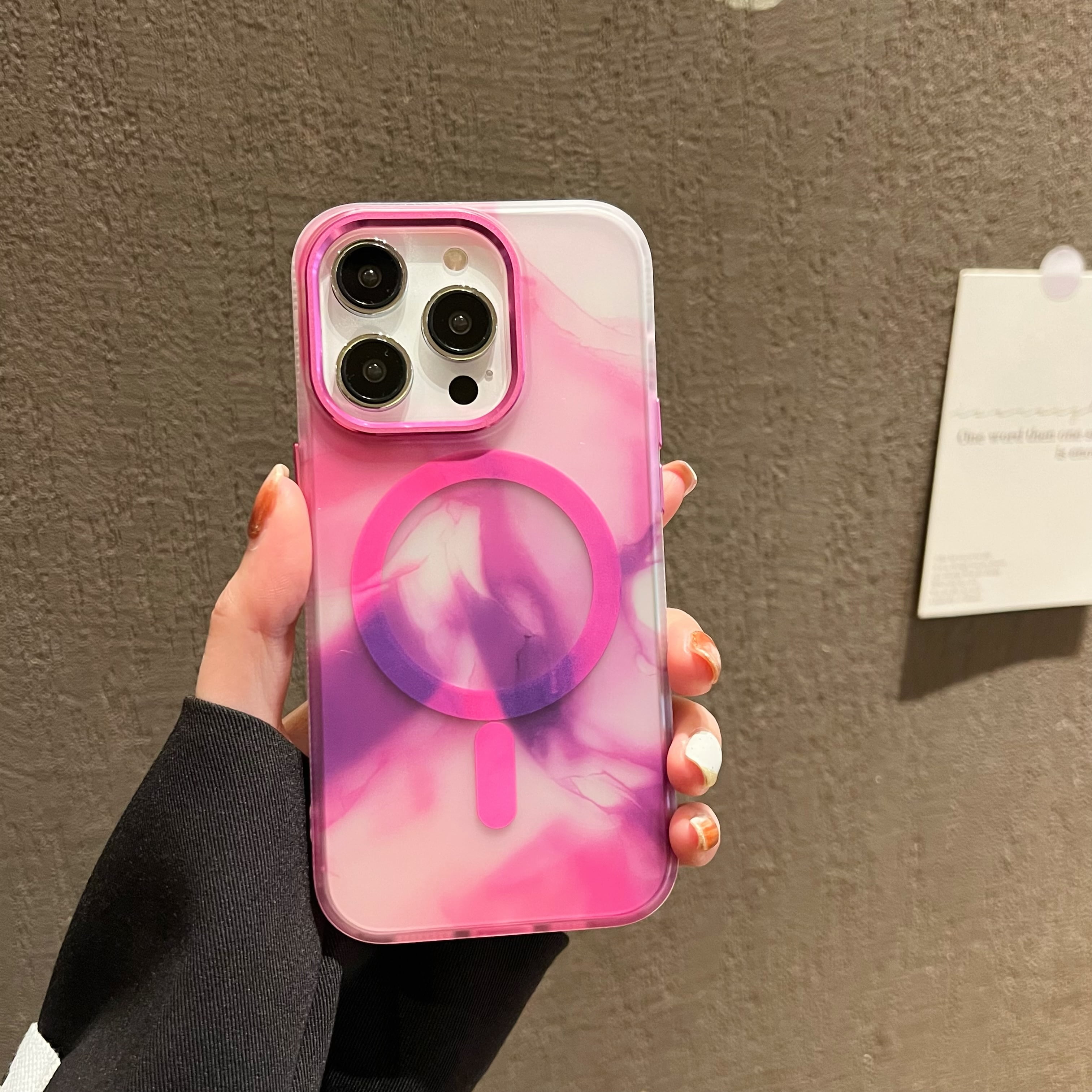 Feishell Wireless Charging Case for iPhone 14 Pro Max,Stylish Colorful Camera Lens Protective