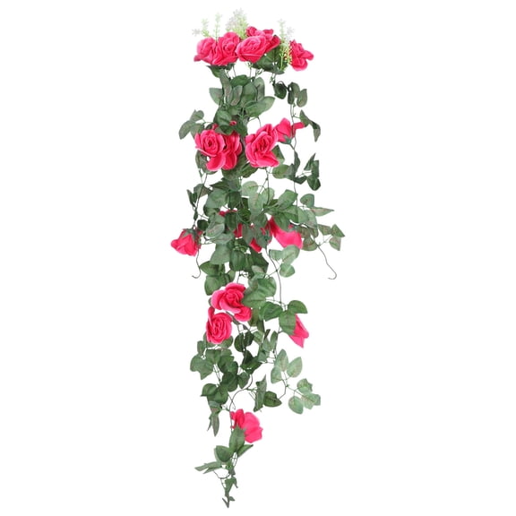 Milisten Artificial Violet Flower Wall Hanging Decor for Home, Wedding, Garden, Party and Indoor Outdoor Decoration