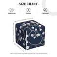 thumbnail image 4 of Tissue Cherry Blossoms on Navy Background Box Cover Holder, Square by Xecao - Leather Decorative Organizer for Tabletop, Bathroom, Car, Office, 4 of 8