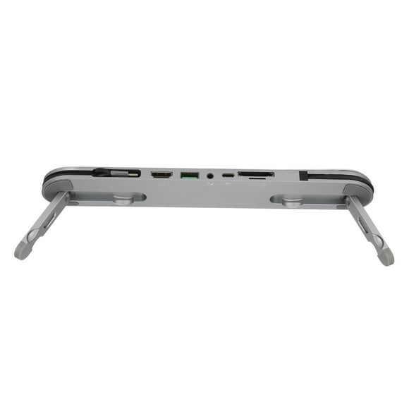 USB C Docking Station, USB C Docking Station Stand USB3.0 USB C Aluminium Alloy 4K Resolution For Office For Home For Laptop Gray