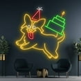 thumbnail image 2 of Glowneon Corgi Birthday Neon Signs, Pet Shop Sign, Pet Party Decor, 2 of 4