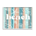 thumbnail image 5 of Stupell Industries Striped Beach Sign Various Sea Life Seaweed Coral Graphic Art White Framed Art Print Wall Art, Design by Ziwei Li, 5 of 5