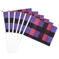 thumbnail image 4 of Handheld Flag Double-Sided Hand Waving Flag 8.2×5.5in Used For Team Activities Or Decoration In Decorative Places Palevioletred Buffalo Plaid Check Tartan Scotland_1 Six Piece, 4 of 8