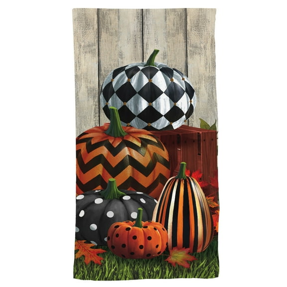 Briarwood Lane Patterned Pumpkins Cotton Hand Towel