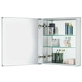 thumbnail image 3 of Bathroom Medicine Cabinet, Aluminum, Recessed Surface Mount, 20" x 24", Right Left Hinged, Mirrored Interior, 3 of 11