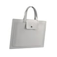 thumbnail image 4 of Maletín de negocios grande con cierre a presión, bolso para ordenador, maletín de trabajo para oficina gris, 4 of 9