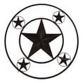 thumbnail image 3 of Oversized 40"D Vintage Rustic Western Lone Star Metal Circle Wall Decor Plaque, 3 of 7