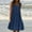 Navy, variant on Sundresses for Women Floral Printed Round Neck Sleeveless Ruffled Flowy Midi Dresses Summer Casual Beach Dress