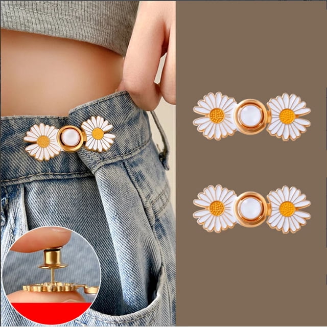 Extra Jean Button Elastic Band for Pants Dress Extender Zipper for Tops Snap Buttons for Clothes No Sew Push Pin Buttons Clothes 1 Buttons for Crafts Q Snap Extension Metal Snap Buttons Pants