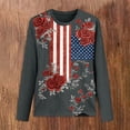 thumbnail image 3 of Puliio 250 Years 1776-2026 250th Birthday T-Shirt for Women's American Flag Rose Graphic Patriotic Tshirt Long Sleeve 4th of July Shirt, 3 of 3