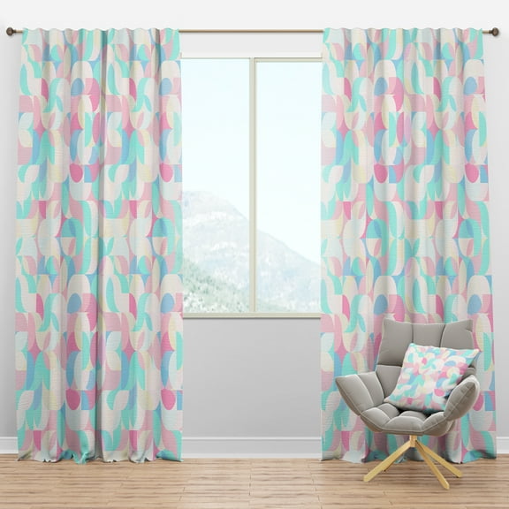 Designart 'Dreams Pastel II' Modern Blackout Curtain Panel