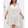 thumbnail image 6 of Bathing Suit Cover Up for Women Plus Size Swimsuit Coverup Summer Loose Beach Cover Up Crochet Design Dress, 6 of 10