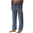 thumbnail image 2 of Pantalones largos para hombre, moda, estampados, casuales, cintura elástica con bolsillo, pantalones deportivos, pantalones de poliéster para hombre., 2 of 4