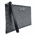 thumbnail image 6 of Michael Kors Large Zip Clutch Jet Set Signature Wristlet Black Mk Signature Logo, 6 of 7
