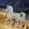 thumbnail image 2 of Bling Horse Animals Crystal Rhinestone Brooch Pin Women Costume Jewelry -, 2 of 6