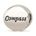 thumbnail image 4 of Reflection Beads Sterling Silver Two Tone CZ Moveable Compass Charm, 4 of 7