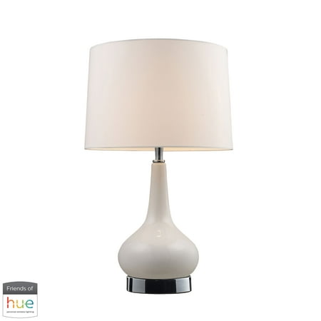 Continuum Table Lamp in White and Chrome - with Philips Hue LED