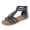 2Blue, variant on Mostsola Gladiator Sandals for Women Summer Flats Casual Zip up Ankle Strap Walking Beach Shoes