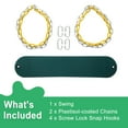 thumbnail image 4 of Ktaxon Swing Seat Heavy Duty Chain Plastic Coated - Playground Swing Set Accessories Replacement Green, 4 of 6