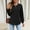 Black, variant on Women's Quilted Sweatshirts Long Sleeve Crewneck Casual Pullover Tops Textured Geometric Knit Shirts Curved Hem Loose Fit Activewear for Fall Winter Lounge