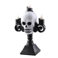 thumbnail image 1 of Luz LED tipo vela con cabeza de calavera, luz verde espeluznante Retro ligera, velas sin llama de plástico con calavera para fiesta, 1 of 5