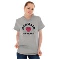 thumbnail image 3 of Mermaid Lovers Cute Seashell Heart Women's Graphic T Shirt Tees Brisco Brands X, 3 of 7