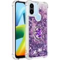 thumbnail image 3 of Glitter Clear Sparkly Bling Case for Xiaomi Redmi A1, Rugged Shockproof Flowing Liquid Floating Cover for Women with Ring Holder Phone Case for Xiaomi Redmi A1  Purple, 3 of 14